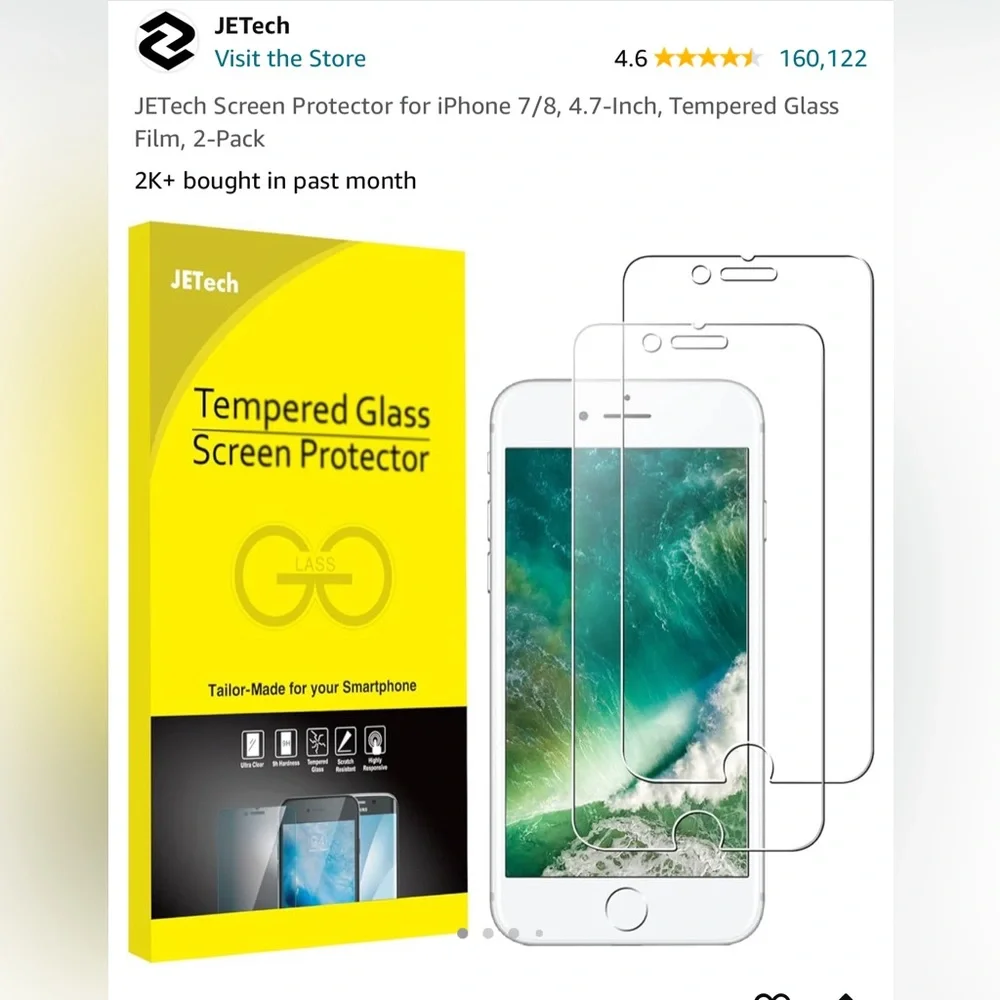 JETech Tempered Glass Screen Protector-2pack